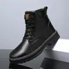 Cross-border Explosions Martin Boots Masculino Extra Grande Tamanho 48 Botas Masculinas Estilo Britânico Retro Botas de Trabalho de Cano Alto Botas de Couro