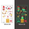 Nuevas Pegatinas de Tatuaje Luminosas de Regalo de Navidad para Niños Dibujos Animados Copo de Nieve Tatuaje Facial Impermeables y Resistentes al Sudor Pegatinas Luminosas