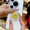 Nuevo Pegatina Dorada para Teléfono con Oro Puro 999, Éxito Instantáneo, Gato de la Suerte, Princesa, Por Favor Trae Fortuna, Pegatina para Teléfono con Diseño Personalizado
