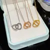 Collar con Colgante de Corazón Nuevo Simple Exquisito Estilo Coreano Cadena para Clavícula de Acero de Titanio Versátil de Lujo Ligero de Nicho de Gama Alta