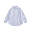 OUSWE Marca de Moda Estilo Americano Estilo Japonés cityboy Camisa Rayada para Hombre y Mujer Holgada Casual Moda Japonesa Camisa de Manga Larga RC28