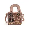 Bolso de Alta Gama para Niños Xiaozhong 2025 Nuevo Llegada Lentejuelas Moda Princesa Mini Bolso Cuadrado Portátil Cruzado Bolso de Mujer Diana