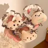 Diadema de Peluche con Pelo de Color, Lazo de Intestino Grueso, Goma Elástica para Niña Linda, Lazo de Corazón, Accesorios para Coleta al por Mayor