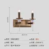 Luminária de Parede Moderna Minimalista Estilo Europeu para Sala de Estar Lâmpada de Parede Velha com Cabeça Dupla/Única para Escada Corredor Quarto Iluminação de Cabeceira