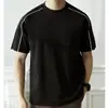 Camiseta de Verano 2026 Estilo Nuevo Patchwork Desconstruido Cuello Redondo Manga Corta para Hombre, Marca de Moda, Corte Holgado, Casual, Top Versátil para Parejas