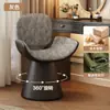 Silla de Maquillaje, Taburete de Vestidor, Taburete Giratorio para Tocador de Dormitorio, Silla de Tocador Moderna con Respaldo, Taburete de Vestidor