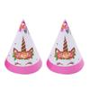 Comercio Exterior Rosa Ceja Unicornio Suministros para Fiesta de Cumpleaños Mantel Plato de Papel Bandera Banderín Set de Decoración