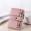 Billetera de fábrica al por mayor para mujer, monedero corto, nuevo estilo japonés y coreano, pequeño y fresco, multifunción, tarjetero con hebilla, billetera para mujer