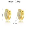 Novos Brincos de Cobre da Moda Europeus e Americanos Luxo Leve Zircônia Redondos Simples Estilo Ins Joias Versáteis Atacado