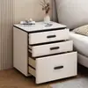 Nueva Mesa de Noche Inteligente Antirrobo para Dormitorio Sin Ensamblaje Hogar Mesa de Noche de Madera Maciza Gabinete de Almacenamiento Multifuncional Seguro