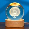 Venta al por mayor directa de fábrica sistema solar galaxia luna creativo 3d grabado láser bola de cristal luz nocturna