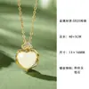 Collar de Jade Hetian Natural para Mujer, Cadena de Clavícula S925 de Plata de Lujo Ligero Nicho Colgante al por Mayor para Novia