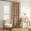 Cortinas Prontas Feiyang Espessas com Estampa Floral Pequena de Algodão e Linho para Quarto e Cozinha, Cortinas Semi-Blackout de Alto Padrão Estilo Pastoral Americano