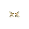 Pendientes de Cereza de Plata S925 Nalan para Mujer, Estilo Coreano, Frescos y Sencillos, Pendientes Incrustados con Perla Sintética y Diamantes M00542