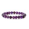 Pulsera de cuentas de amatista de piedra natural directa de fábrica pulsera de ágata calcedonia pulsera terminada pulsera multicolor al por mayor
