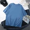 Nueva Camiseta 2024 para Hombre Color Caramelo Holgada Oversize Para Gordos Casual Cuello Redondo Personalizada Hip Hop Estilo Hong Kong Manga Corta