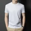 Loja de Fábrica Camiseta Masculina Verão Manga Curta Gola Redonda Cor Lisa Algodão Puro + Algodão Piquet 220g Mesmo Estilo Transmitido ao Vivo no TikTok