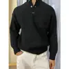 Suéter de cuello alto a media altura con diseño de nicho de otoño, suéter trenzado grueso para hombre, estilo perezoso, moda Ins, top de marca