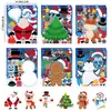 Pegatinas de Papel de Dibujos Animados Navideños DIY de Expresión de Venta Caliente Transfronteriza Pegatinas Selladoras para Decoración de Muñeco de Nieve Árbol de Navidad