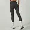 [Huijin] Pantalones de Yoga de Cintura Alta para Trabajo con Bolsillos, Estilo Europeo y Americano, Secado Rápido, Elásticos, para Fitness, con Forma de Melocotón en Cadera