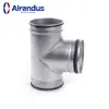 Accesorios para Conductos de Ventilación TPX Tubo de Acero Galvanizado Pieza en T con Junta de Goma