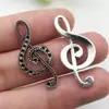 Símbolos de Instrumentos Musicales de Plata Antigua Colgante Retro Joyería de Aleación Colgante Accesorios para Pulsera Collar Llavero DIY