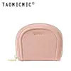 Taomicmic Mini Porta Tarjetas de Acordeón con Forma de Concha Moderno PU con Múltiples Ranuras para Tarjetas Porta Tarjetas de Control de Acceso Porta Tarjeta de Identificación Tarjeta