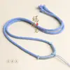 Novo Estilo Corrente de Suéter Enrolada à Mão com Núcleo de Algodão Cordão de Algodão Pingente de Jade Pingente de Guanyin de Jadeíta Cordão para Pendurar Colar Cordão Atacado