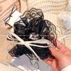 Corea del Sur Dongdaemun Puro Deseo Sirena Ji Encaje Lazo Cinta Lazo Grande Tazón Grande Femenino Industria Pesada Cuerda de Pelo Dulce Accesorios para el Cabello