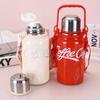 Taza Termo de Acero Inoxidable 316, Mismo Estilo que Coca-Cola, Botella de Agua de Gran Capacidad para Hombres y Mujeres, Deportiva Portátil para Exterior Extra Grande Rojo Chino