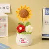 Regalo del Día del Maestro para Maestros Planta de Girasol en Maceta Tejido para Maestros y Amigos Decoración del Hogar Terminado Temporada de Graduación