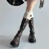 Botas de Caballero Retro Elegantes, Dulces y de Moda con Lazo y Tacón Grueso para Mujer en Otoño e Invierno con Diseño de Estilo Hada