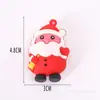 Série de Natal Chaveiro de Borracha Macia Desenho Animado Papai Noel Boneco de Neve Rena Pingente de Chave Estéreo Bolsa Presente