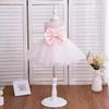 Vestido Rosa de Princesa para Niña 2026 Estilo Nuevo con Lazo, Dulce y Lindo Vestido para Bebé Niña de un Año, Venta Directa de Fábrica
