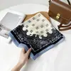 Bufanda de Algodón Lino Seda Espiga de Moda y Versátil con Estampado de Cadena de Alta Gama, Bufanda Decorativa para Cuello, Bufanda para Mujer al por Mayor