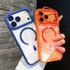 Adecuado para Apple 18 Pro Max, funda de teléfono magnética transparente, soporte para lente de iPhone 17, 16 anticaídas, 15 funda protectora