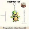 Colgante Pequeño Decorativo Plano Nuevo Impreso 2D Cruz Moderno Simple Animal Dibujos Animados Llavero Colgante Personaje