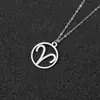 Colar com Doze Constelações Vazadas Estilo Europeu e Americano Estilo Simples Joia Ins Moda Tendência Aço Titânio Colar Masculino e Feminino Customização