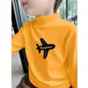 Camiseta Interior de Felpa Cepillada para Niños, Estilo Nuevo Otoño/Invierno 2026, Cuello Semi-Alto, Ropa Interior Cálida, Top Casual, Moderno