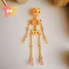 Popular Transfronterizo Esqueleto Impreso en 3D con Articulaciones Móviles, Juguete para Fiesta de Halloween, Adorno Creativo de Imán para Refrigerador
