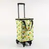 Carrito de Camping con Bolsa de Arrastre, Carrito Telescópico, Carrito de Compras con Ruedas, Remolque Pequeño para Recoger Paquetes, Bolsa Plegable para Mudanzas