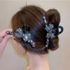 Arco de diamante completo de luxo leve Grande clipe de cabelo de alta qualidade Novo estilo de cabeça traseira strass grampo de cabelo feminino