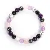 Pulseras Populares Transfronterizas Europeas y Americanas, Pulseras de Piedras Preciosas de Cristal, Pulseras Moradas Estilo Bohemio, Pulseras de Fabricante, Al por Mayor en Stock