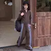 Conjunto deportivo para niñas, nueva colección otoño 2026, chaqueta oversized y pantalones de pierna ancha, conjunto de dos piezas para niñas mayores, ropa infantil de moda