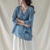 Ropa de Té Zen China 2025 Top Delgado Mejorado Estilo Chino Dinastía Han Solapa Oblicua Botón Verano Retro para Mujer