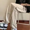 Pantalones Waffles 2024 Otoño Moda Marca Sueltos Nueve Puntos Pie Pantalones Deportivos Americanos con Cordón Talla Extra Casual Pantalón Deportivo