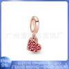 Colgante Pandora 925 con cuentas de cobre blanco bañadas en plata y diamantes multicolores, ideal para hacer tú mismo.