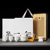 2026 Nuevo Modelo Porcelana de Jade Grasa de Oveja Juego de Té Kung Fu para Uso Doméstico, Incluye Gaiwan, Taza de Té y Mesa de Té, Juego de Tres Piezas