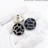 Botones Metálicos con Patrón Estilo Vintage, Botones de Cabeza Oscilante con Proceso de Goteo de Aceite, Colores Dorado, Plateado y Negro, Accesorios de Ropa al por Mayor