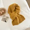 Nuevo Bufanda de Lana Retro de Alta Gama 100% Pura Moda Coreana Bufanda de Lana Textura Cálida Otoño e Invierno Lana